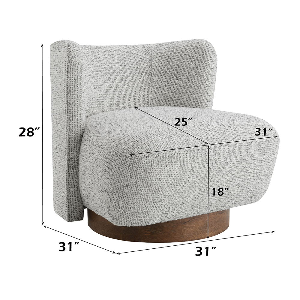 Lisa - Accent Chair - Gray Tweed