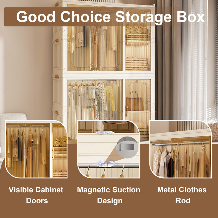 portable-wardrobe-closet-storage-organizer-for-clothes-clothes-dresser-9-magnetic-doors-9-cubes-2-hanging-rod-6-pcs-hangers-baby-wardrobe-storage-cabinet-white