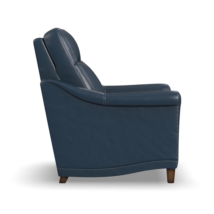 Elizabeth Leather Power Recliner with Power Headrest in Sea
