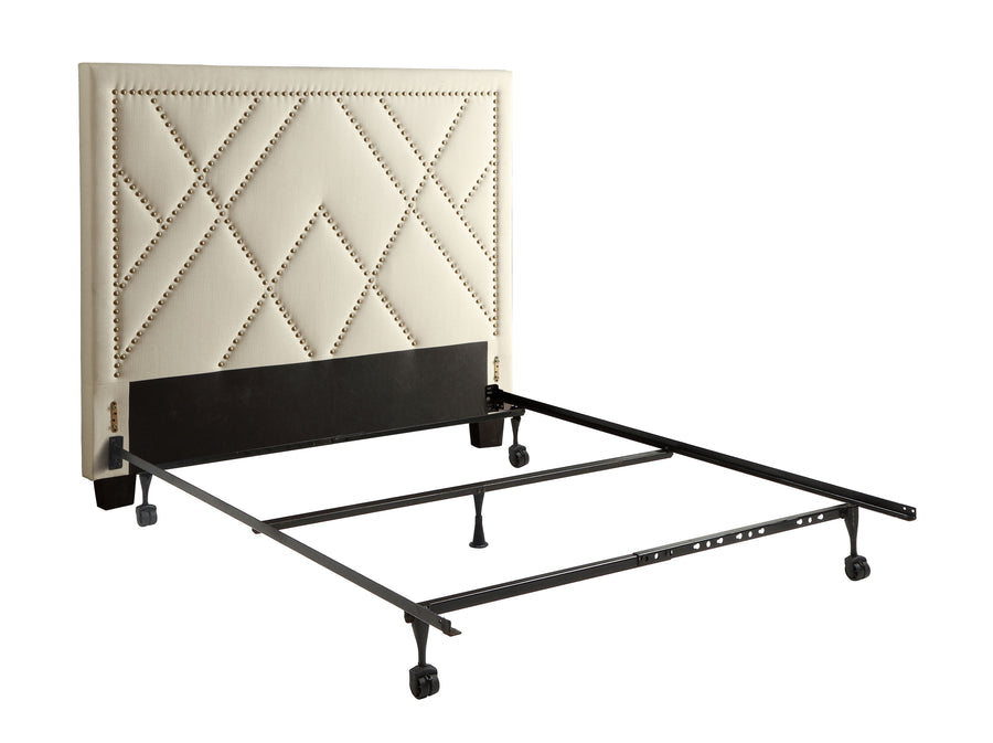 Modus Furniture 3Z45L4Bh20 Vienne Nailhead Patterned Upholstered Headboard In Powder