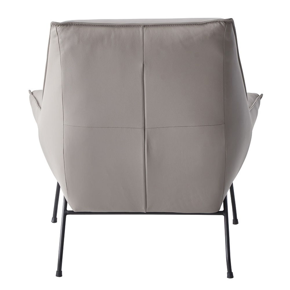 Jabel - Accent Chair & Ottoman - Khaki Top Grain Leather