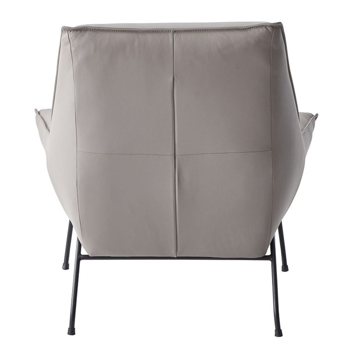 Jabel - Accent Chair & Ottoman - Khaki Top Grain Leather