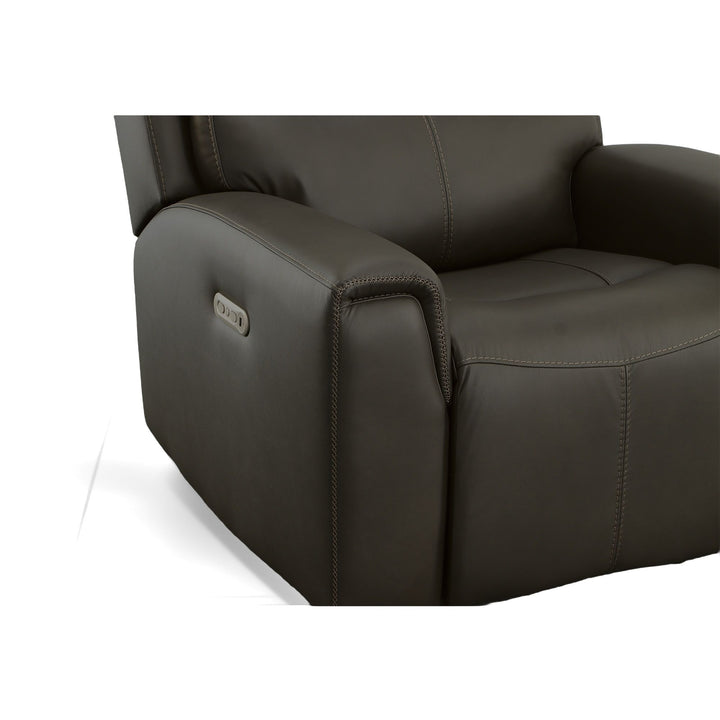 Jarvis Leather Power Recliner with Power Headrest in Mica