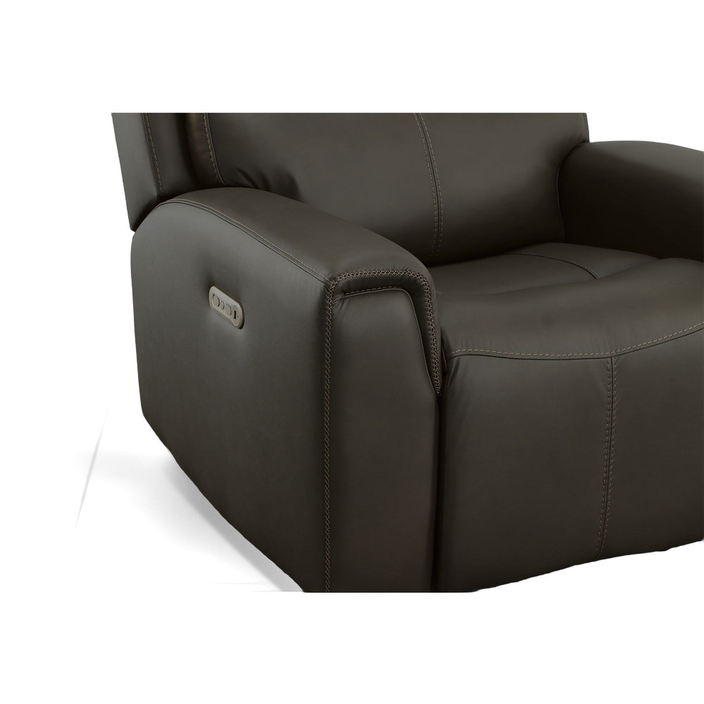 Jarvis Leather Power Recliner with Power Headrest in Mica