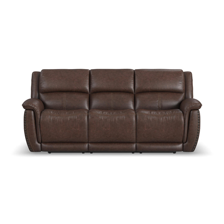 Beau Power Reclining Sofa With Power Headrests Sable