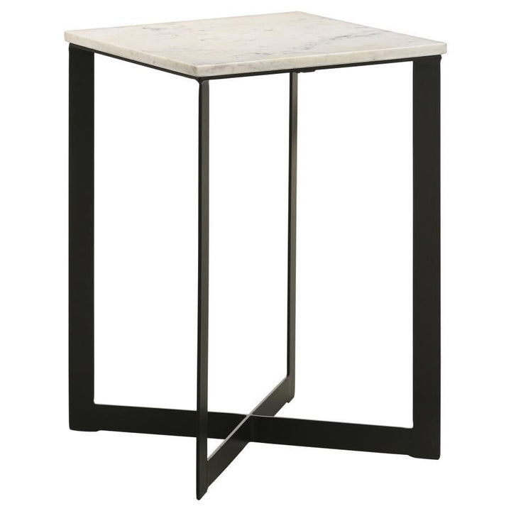 Tobin - 3 Piece Marble Top Coffee And End Table Set - White