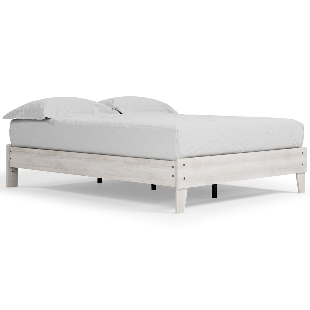Shawburn - Queen Platform Bed - Whitewash