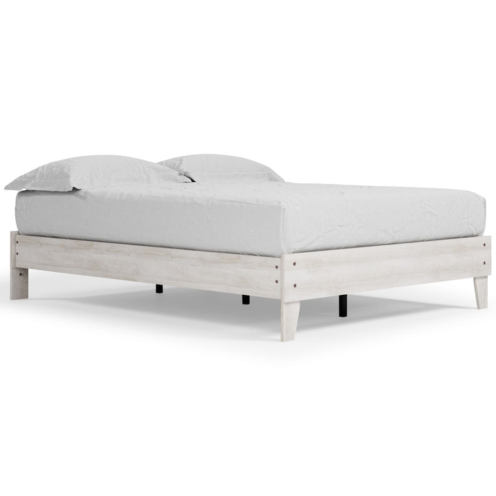 Shawburn - Queen Platform Bed - Whitewash