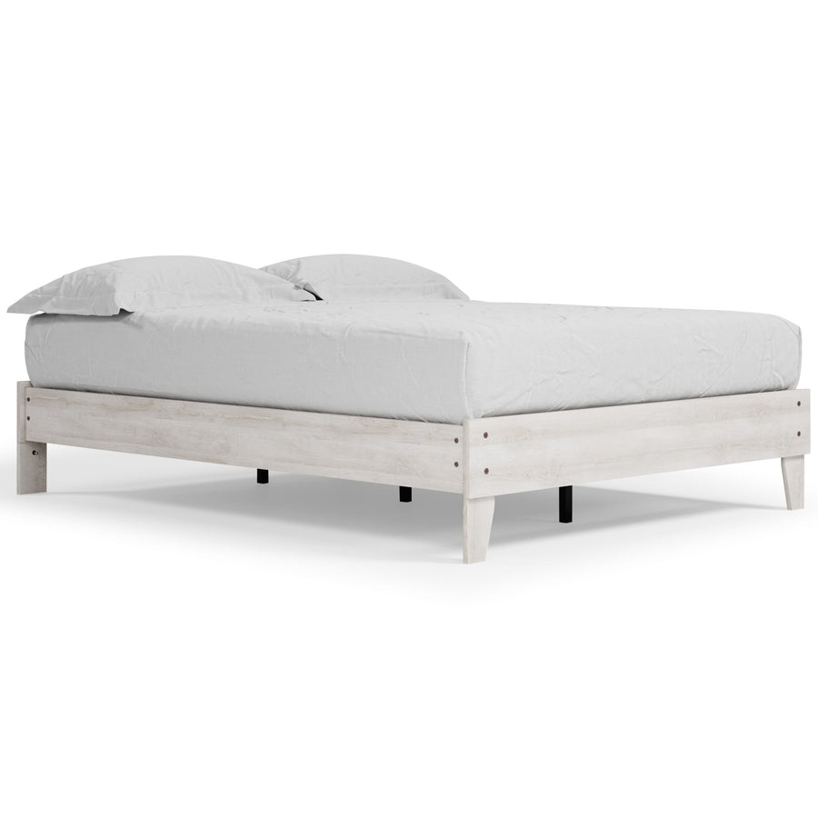 Shawburn - Queen Platform Bed - Whitewash
