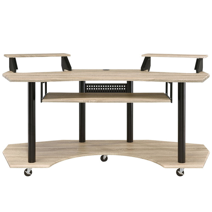 Eleazar - 71" Music Studio Desk - Natural Oak
