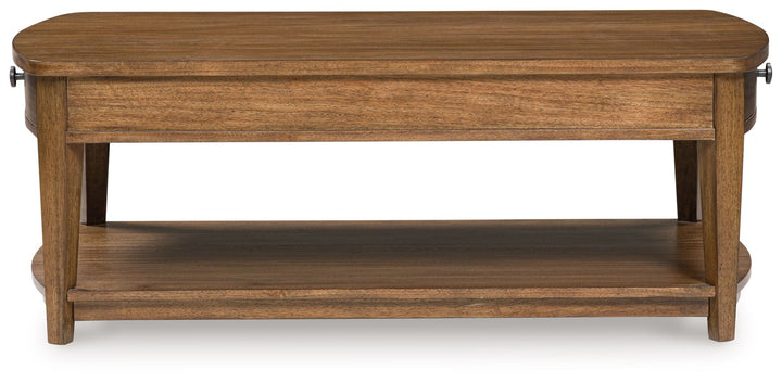 Burkbyer - Rectangular Cocktail Table - Brown by Ashley Furniture product image