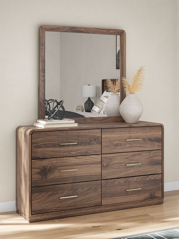 Fortlorn - Dresser And Mirror - Walnut Brown by Ashley Furniture product image
