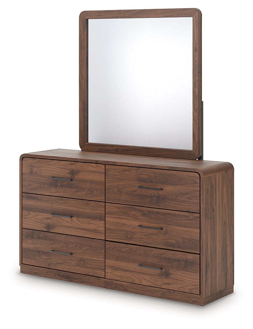 Fortlorn - Dresser And Mirror - Walnut Brown by Ashley Furniture product image
