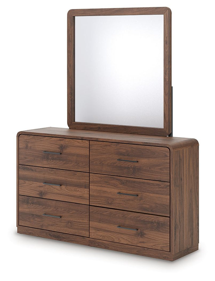 Fortlorn - Dresser And Mirror - Walnut Brown by Ashley Furniture product image