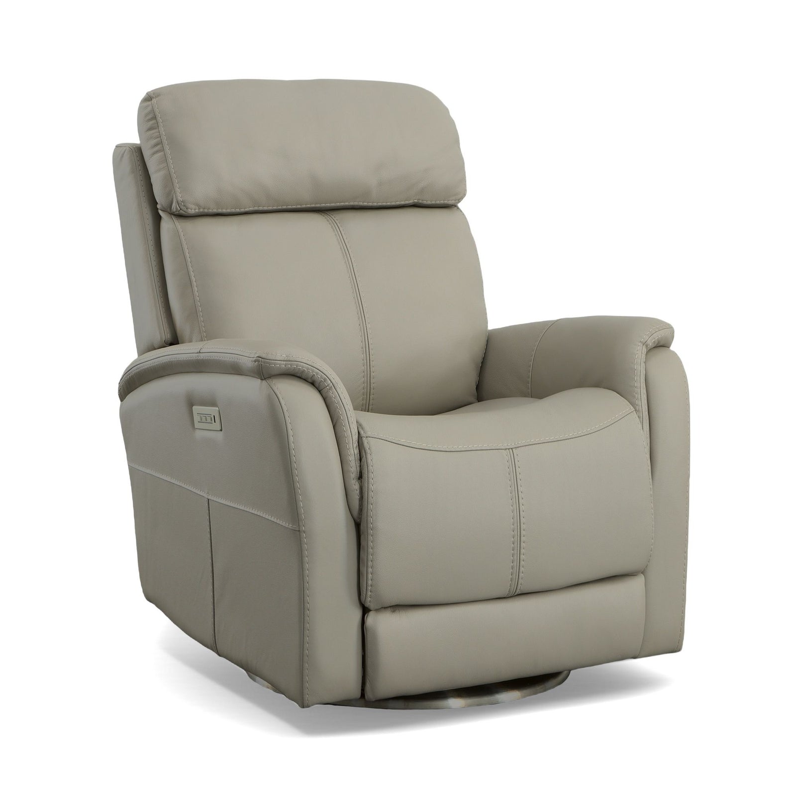 View  Power Swivel Recliner With Power Headrest  Dove