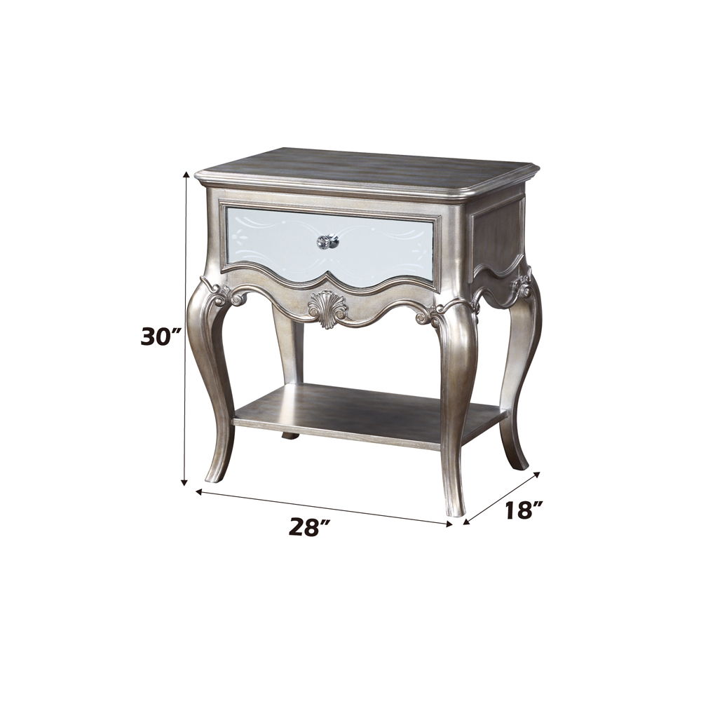 Esteban - 30" Nightstand - Antique Champagne