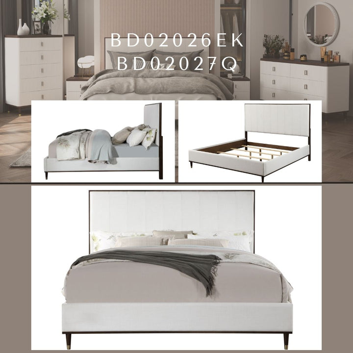 Carena - Eastern King Bed - Light Gray