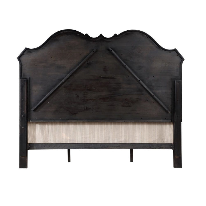 Chelmsford - California King Bed - Beige Fabric & Antique Black
