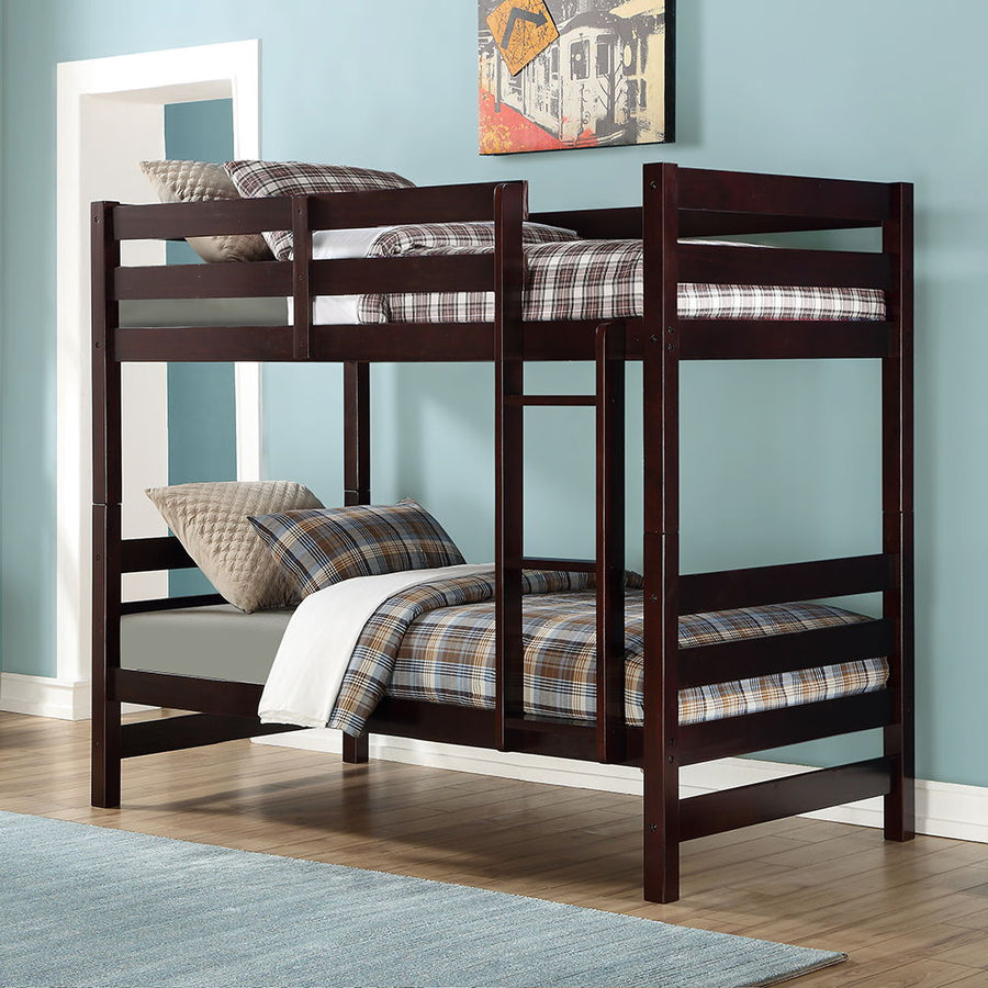 ACME Furniture Ronnie Twin Over Twin Bunk Bed Espresso