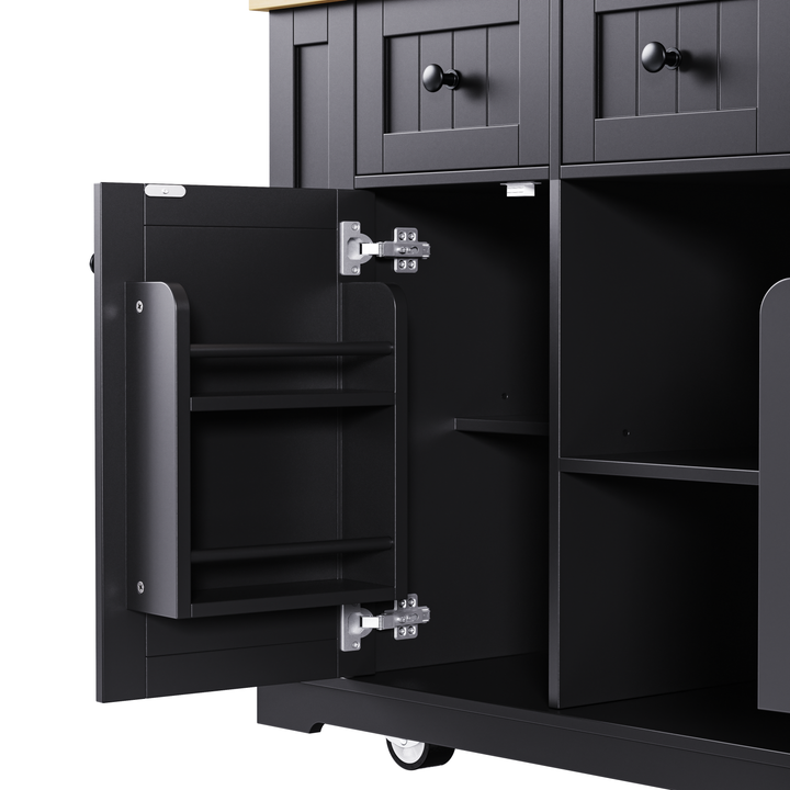 53-inch-black-kitchen-island-cart-with-drop-leaf-and-power-outlet