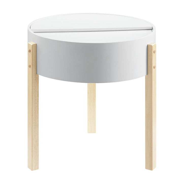 Bodfish - End Table - White & Natural