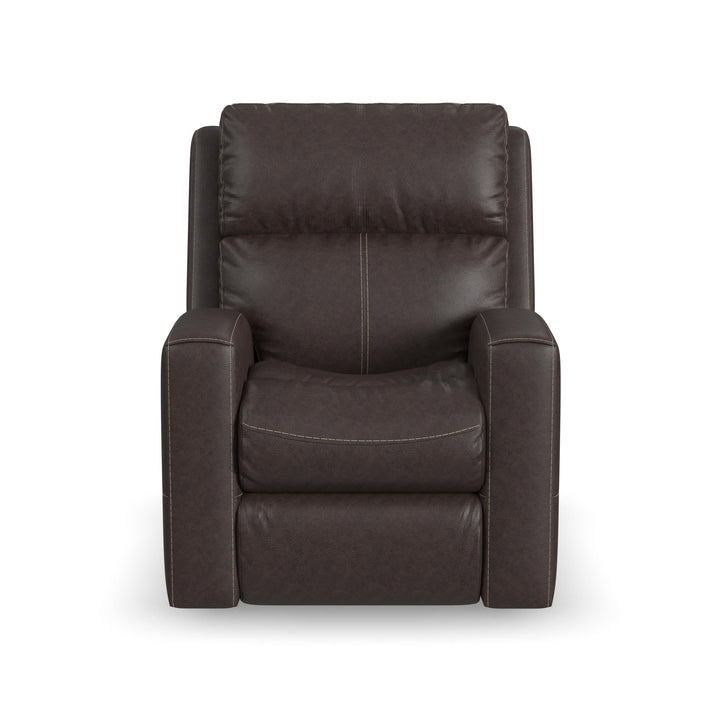 Score Leather Power Reclining Loveseat with Power Headrests &amp; Lumbar