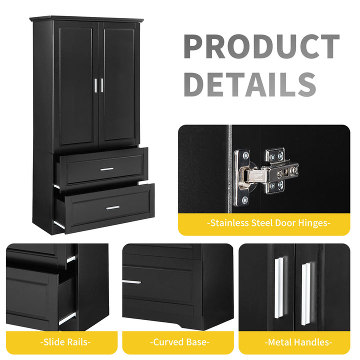 tall-bathroom-storage-cabinet-with-two-doors-and-drawers-black