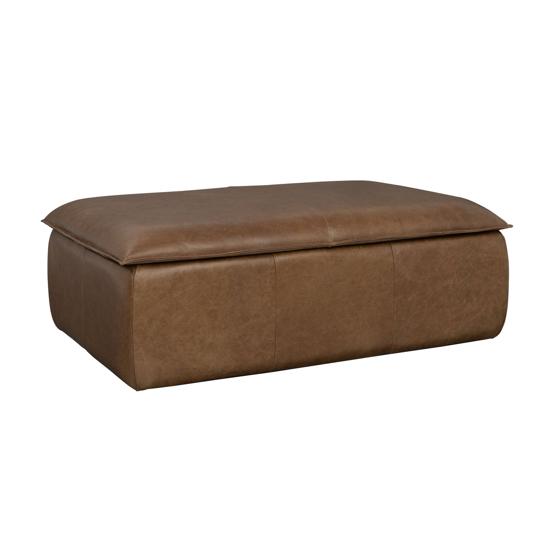 Flexsteel W1491-091S Crawford  Rectangular Storage Ottoman  Chestnut