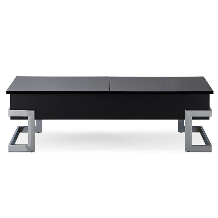 Calnan - Coffee Table With Lift Top - Black High Gloss & Chrome