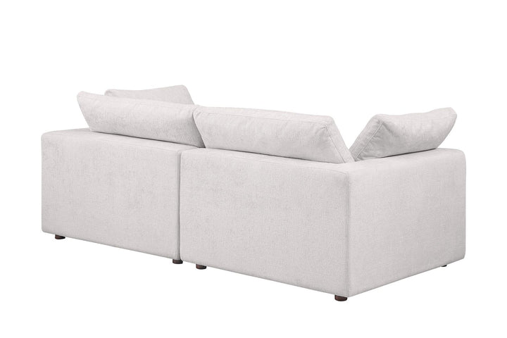 DivanItalia 1100 Modular Loveseat – Top-Grain Italian Leather - Pearl