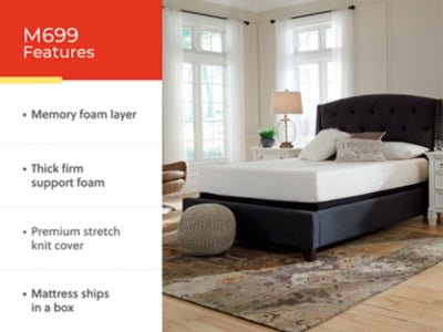10 Inch Chime Memory Foam Queen Mattress in a Box - White Memory Foam Mattress modern furniture Contempo Furniture
