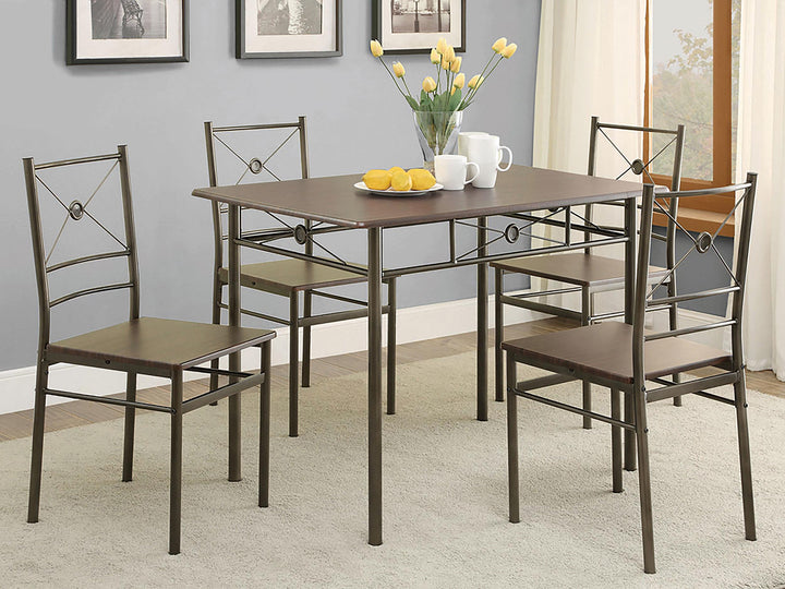 coaster-furniture-100033-anna-5-piece-rectangular-dining-table-set-dark-bronze