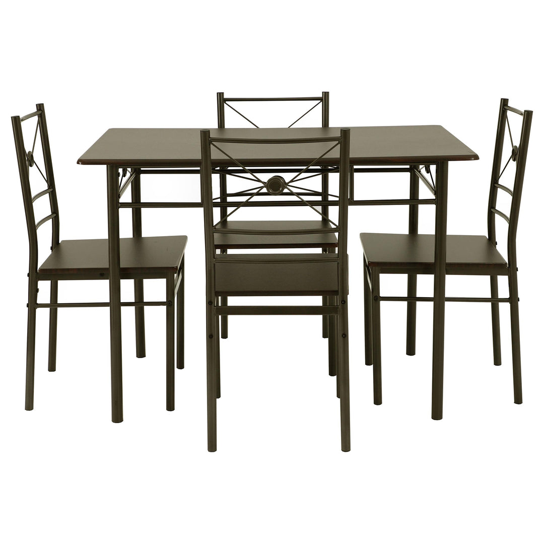coaster-furniture-100033-anna-5-piece-rectangular-dining-table-set-dark-bronze
