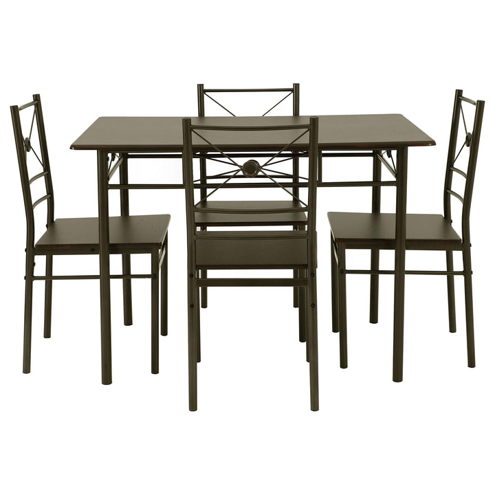 coaster-furniture-100033-anna-5-piece-rectangular-dining-table-set-dark-bronze
