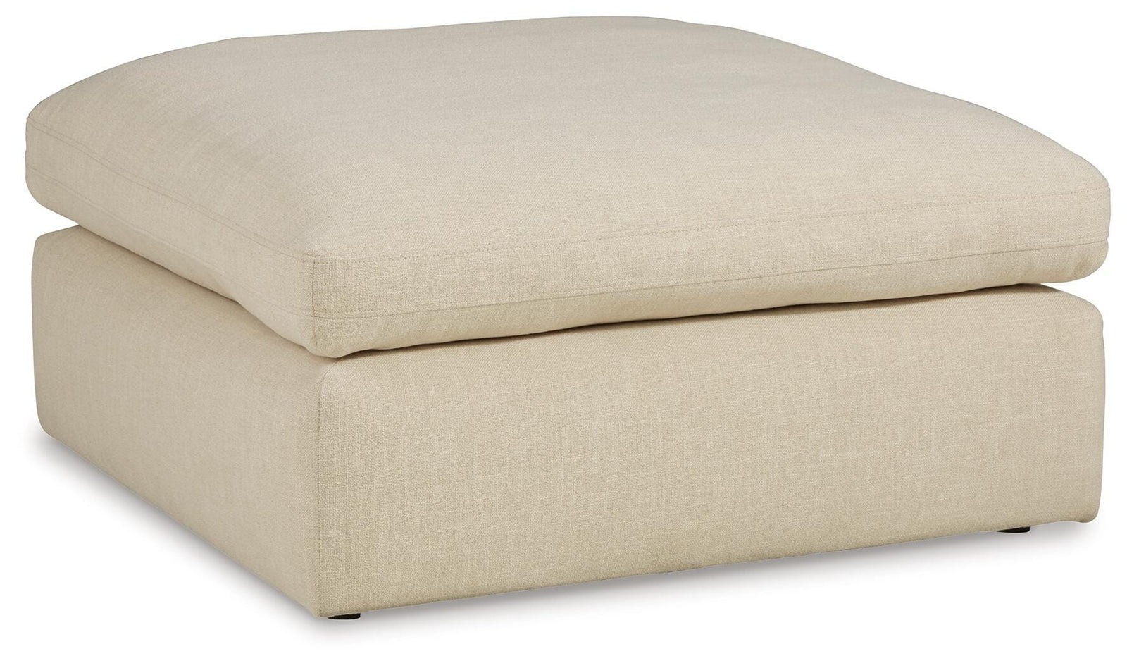 Elyza Oversized Accent Ottoman - Pearl Silver (1)