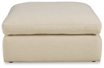 Elyza Oversized Accent Ottoman - Pearl Silver