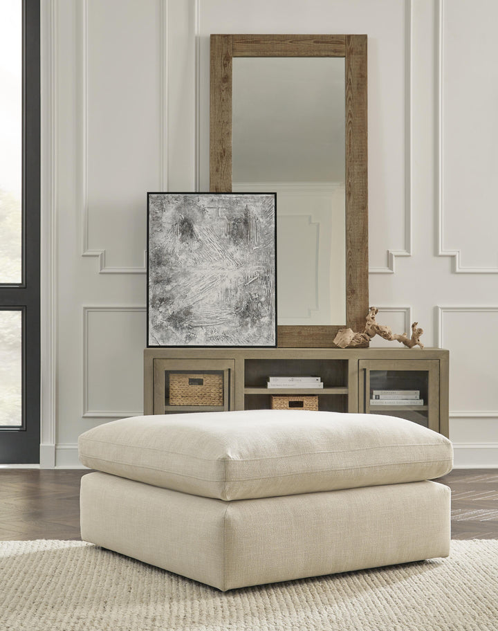 Elyza Oversized Accent Ottoman - Pearl Silver (2)