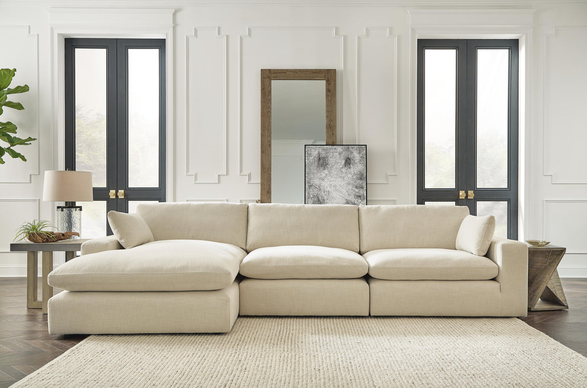 Elyza 3-Piece Sectional with Chaise - Linen (2)