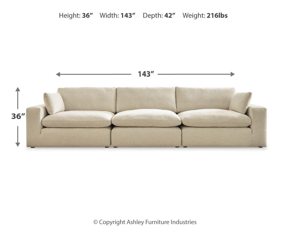Elyza 3-Piece Sectional Sofa - Linen (3)