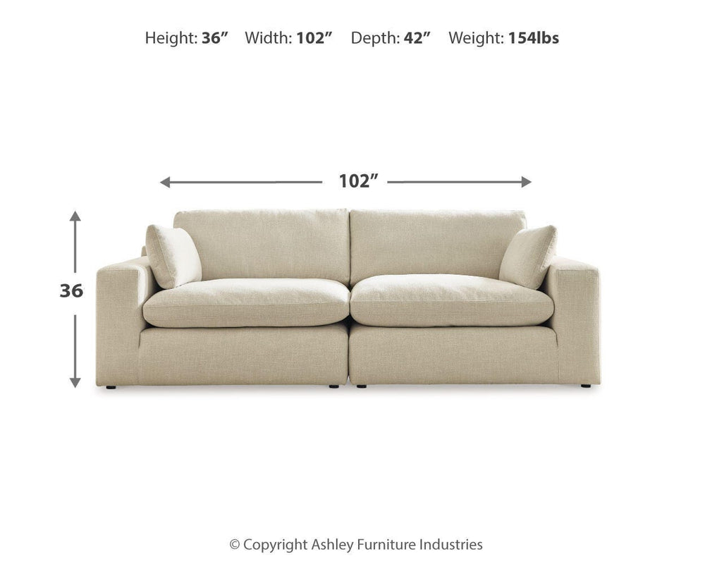 Elyza 2-Piece Sectional Loveseat - Linen (3)