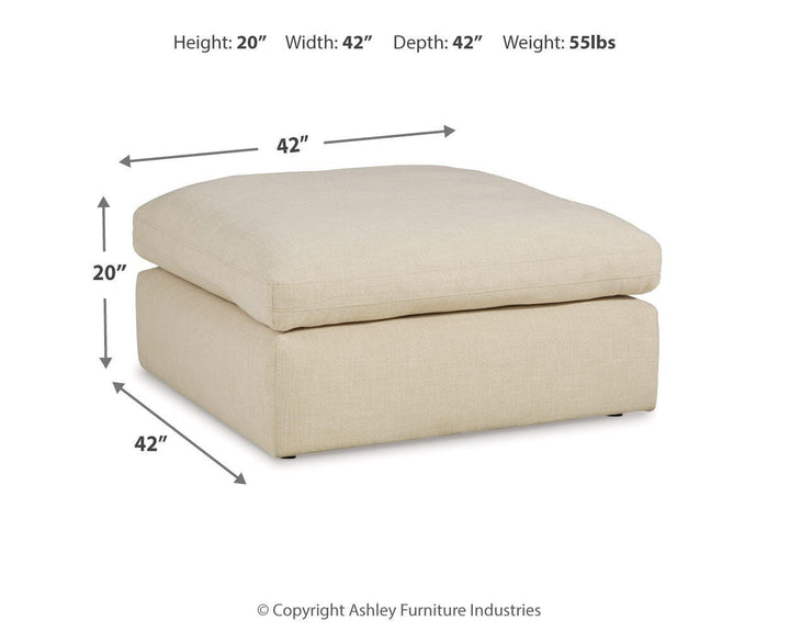 Elyza Oversized Accent Ottoman - Pearl Silver (4)
