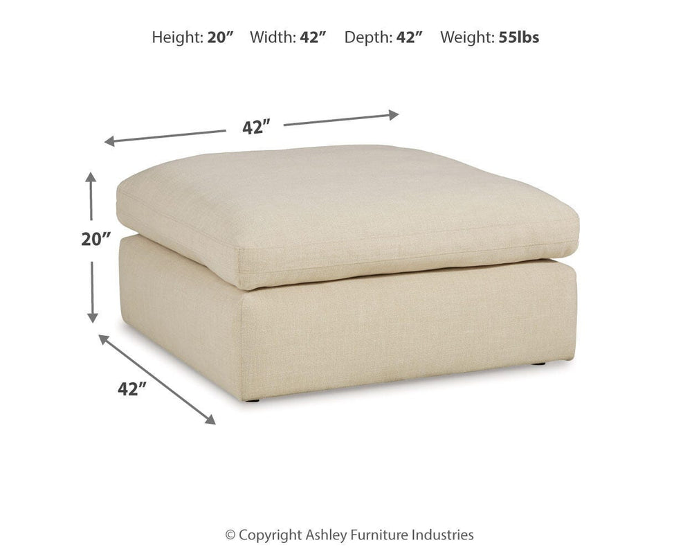 Elyza Oversized Accent Ottoman - Pearl Silver (4)
