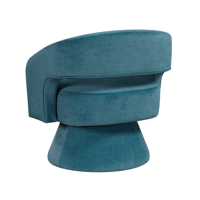Lavon Dark Teal Velvet Swivel Chair