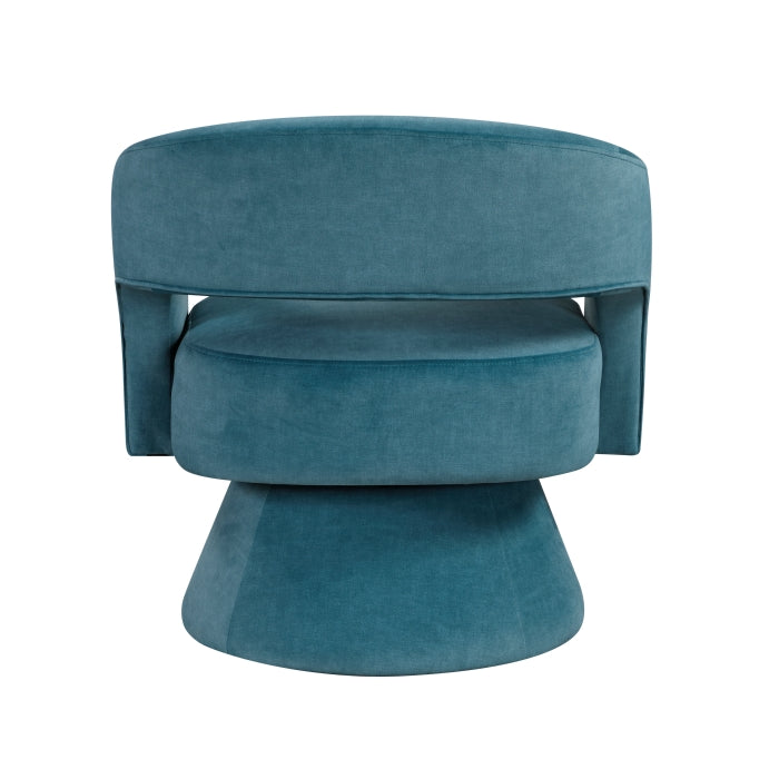 Lavon Dark Teal Velvet Swivel Chair