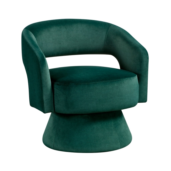 Lavon Green Velvet Swivel Chair