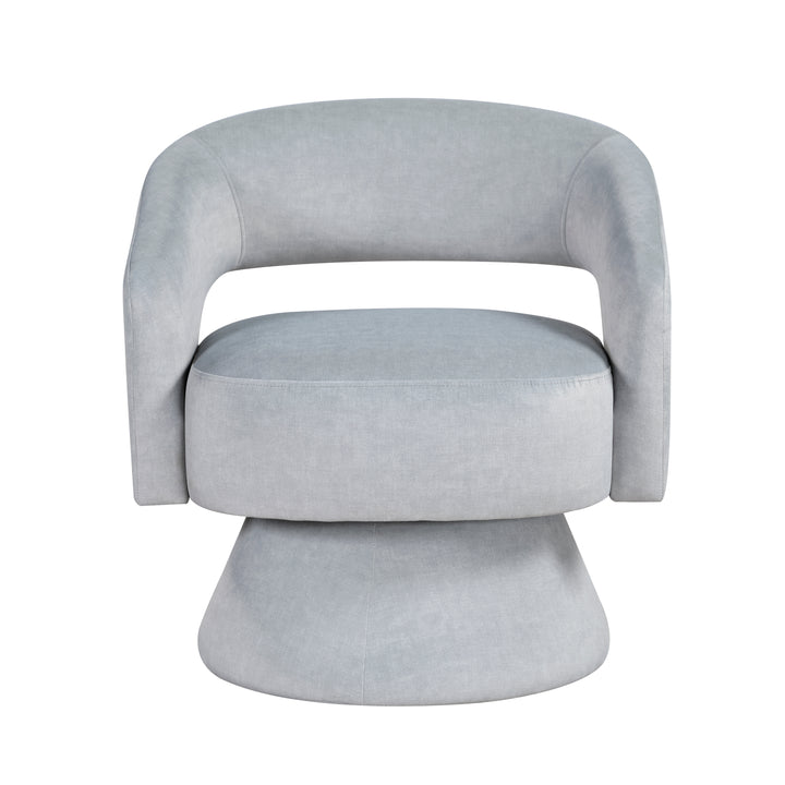 Lavon Gray Velvet Swivel Chair