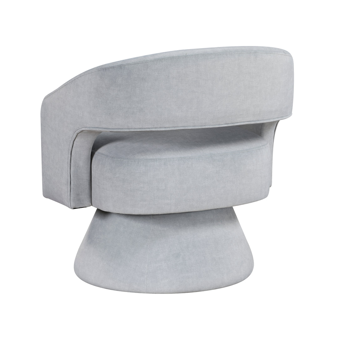 Lavon Gray Velvet Swivel Chair