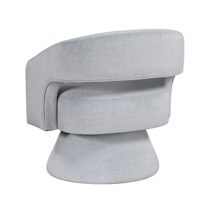 Lavon Gray Velvet Swivel Chair