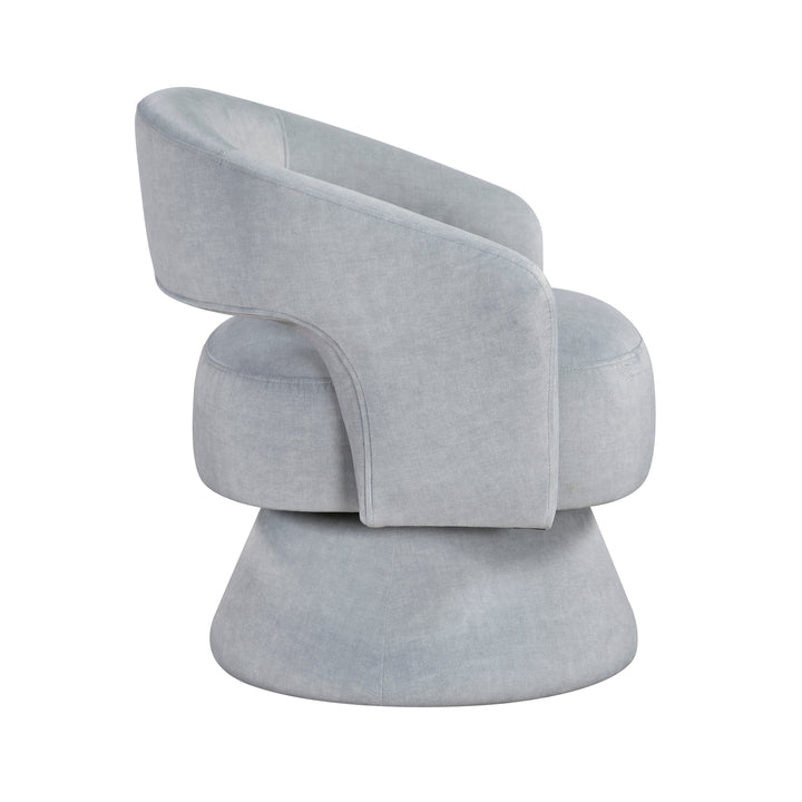 Lavon Gray Velvet Swivel Chair