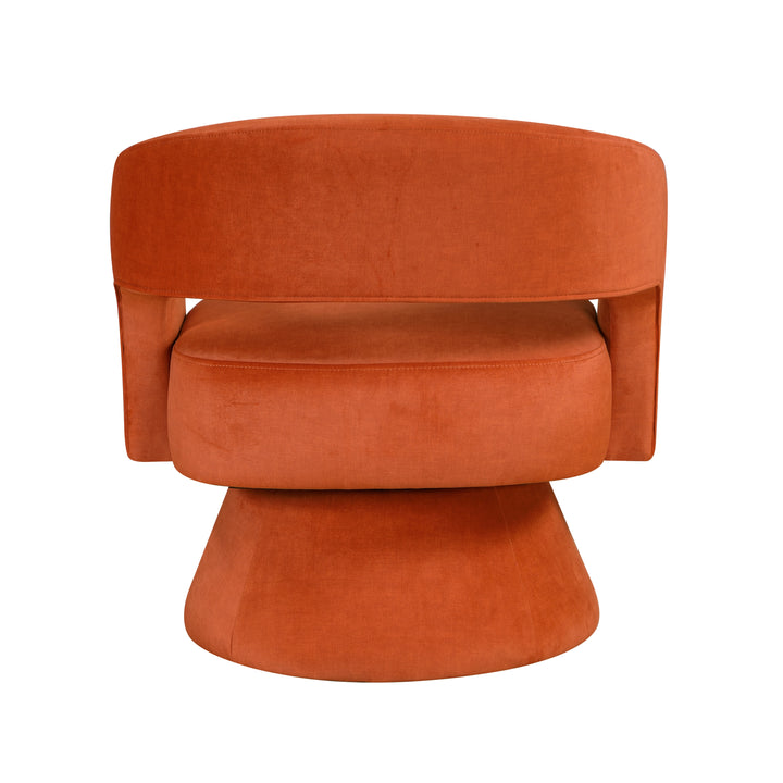 Lavon Orange Velvet Swivel Chair